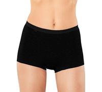Sloggi Womens Basic+ Short - Black Cotton - Size Small