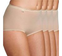 Sloggi Womens Basic+ Maxi Briefs 4 Pack - Beige Cotton - Size X-Large