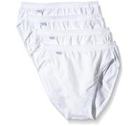 Sloggi Womens Basic+ Tai Briefs 4 Pack - White - Size Large