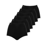 Sloggi Women's Briefs 24/7 Cotton Maxi Briefs 8301QG64 Pack of 6 - black Plain, size: 42