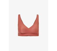 Sloggi Womens Burnt Henna Zero Feel 2.0 Stretch-woven Bralette M