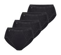 Sloggi Women's Chic Midi Briefs - Lace - 4-Pack Black UK 20