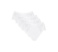 Sloggi Womens Chic Midi 4p, White, 16 UK