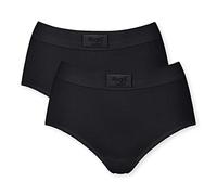 Sloggi Womens Double Comfort Maxi Brief - Black Cotton - Size Large