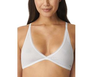 Sloggi Womens Ever Fresh Triangle Bralette - White Cotton - Size X-Small