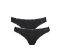 Sloggi Women's GO Brazil 2 Pack Briefs in Black | Size: 8 Sloggi Black 8