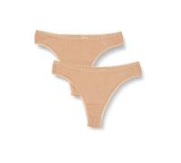 Sloggi Womens GO Brazil 2 Pack Briefs - Brown Cotton - Size Large