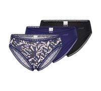 Sloggi Women's GO Crush High leg C3P Underwear, Blue - Dark Combination, XXL