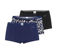 Sloggi Women's GO Crush Short C3P Underwear, Blue - Dark Combination, L