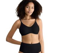 Sloggi Women's GO Daily Cotton Soft Bra, Non-Wired Hook & Eye, Black L UK