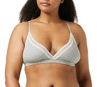 Sloggi Women's Go Ribbed Bralette Bralet, Medium Grey Melange (M033), L