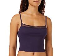 Sloggi Crop Top GO Ribbed Cami Vest Camisole Pyjama Cotton Rich Nightwear