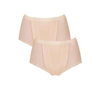 Sloggi Women's Control Maxi Briefs, 2 Pack, High Waist, Skin, UK 10