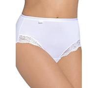 Sloggi Women's Briefs Romance Maxi High Waist Smooth with Lace Trim White