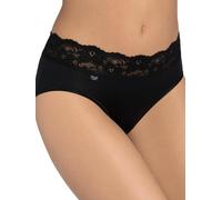 Sloggi Womens Romance Midi Brief - Black Fabric - Size 2XL