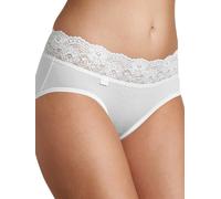 Sloggi Womens Romance Midi Brief - White Fabric - Size 2XL