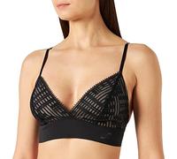 sloggi Women's S Seven Bralette Longline Padded Bra, Black, XS
