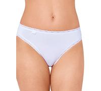 Sloggi Womens 24/7 Cotton Lace Tai Briefs - White - Size Small