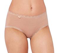 Sloggi Womens 24/7 Cotton Lace Midi C3p Boxer Briefs, Brush, 22 UK