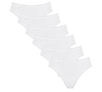 Pack of 3 24/7 Cotton Lace High Cut Knickers White