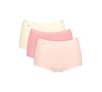Sloggi Women's Sloggi Basic+ Maxi C3P Underwear, Red/Yellow, 28