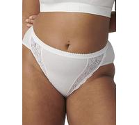 Sloggi Womens Chic Tai 4 Pack Briefs - White Cotton - Size X-Small