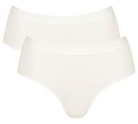 Sloggi Womens GO Casual Tiny Tanga (2 Pack) - White Polyamide - Size Medium