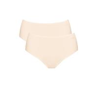 Sloggi Womens GO High waist Briefs 2 Pack - Pink Cotton - Size Small