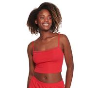 Sloggi Women's GO Ribbed Crop top Shirts, Campari, M