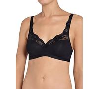 Sloggi Bralette Romance Soft Cup Non-Wired Non-Padded Cotton Stretch Black 38C UK
