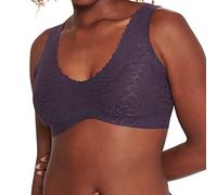 Sloggi Women's Zero Feel Lace 2.0 Bralette Bustier, Blueberry, M