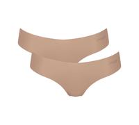 Women's microfiber thong Sloggi Zero 2.0 (x2) Marron XS