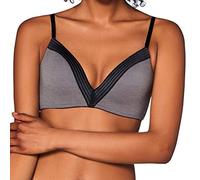 Sloggi Women's Wow Embrace Pu Wireless Bra, Black (Black Combination M014), C (Manufacturer Size: Large)