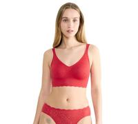 Sloggi Women's Zero Feel Bliss Festive Bralette Bra, Shanghai Red, XL