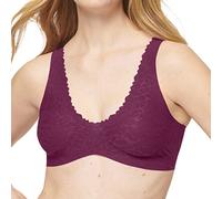 Sloggi Women's Zero Feel Lace 2.0 Bralette Bralet, Opaque, Wine, M