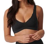 Sloggi Women's Zero Feel Lace 2.0 Bralette Bustier, Black, S