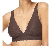 Sloggi Women's Zero Feel Lace 2.0 Top Bustier, Ebony Brown, S