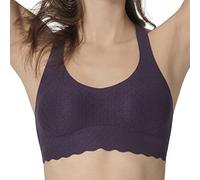 Sloggi Womens Zero Lace Feel Racerback Top - Purple Elastane - Size Large