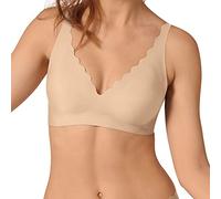 Sloggi Women's Zero Feel Wavy Bralette Bra, Opaque, Peanut Butter, XS