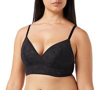 Sloggi Women's Zero Lace 2.0 Longline Bra Non-Wired, Opaque, Black, L
