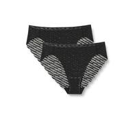 Sloggi Women's ZERO Lacy H High leg 2P Briefs, BLACK, M