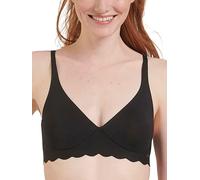 Sloggi Womens ZERO Microfibre 2.0 Soft Bra - Black Polyamide - Size Small