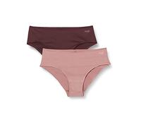 Sloggi Women's Zero +Motion Hipster C2p Underwear, Brown-Dark Combination, XS (Pack of 2)