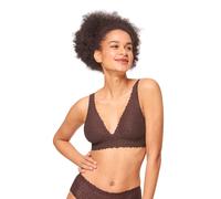 Sloggi Women's Zero Feel Lace 2.0 Top Bustier, Ebony Brown, M