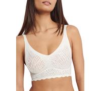 Sloggi Women's Bralette Zero Feel Bliss Non-wired Soft Cup Seamless Pullover Silk White S