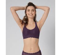 Sloggi Women's Zero Feel Lace Top Bra, Blackcurrant Juice, XL