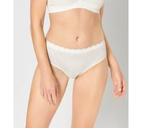 Sloggi Women's Zero Feel Lace High Waist Brief Full, White (Angora 6308), S (Size : Small)