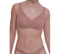 Sloggi Women's Soft Bra ZERO Feel 2.0 Non-Wired Seamless Soft-Cup Hook & Eye Cacao XL