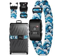 Slohif Luggage Straps TSA Lock for Suitcases - Travel Belt TSA Approved Accessories Luggage Identifiers Carry On Bag with Buckle Nylon Adjustable Band for Add a Bag Breakers
