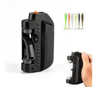 sloiaz Automatic Fishing Knot Tying Tool Electric Lure GT Knotter, Automatic Knotting Machine, Quick Tying Device Fishing Hook Tier Knots Gift for Fishing Lovers(Black Battery)